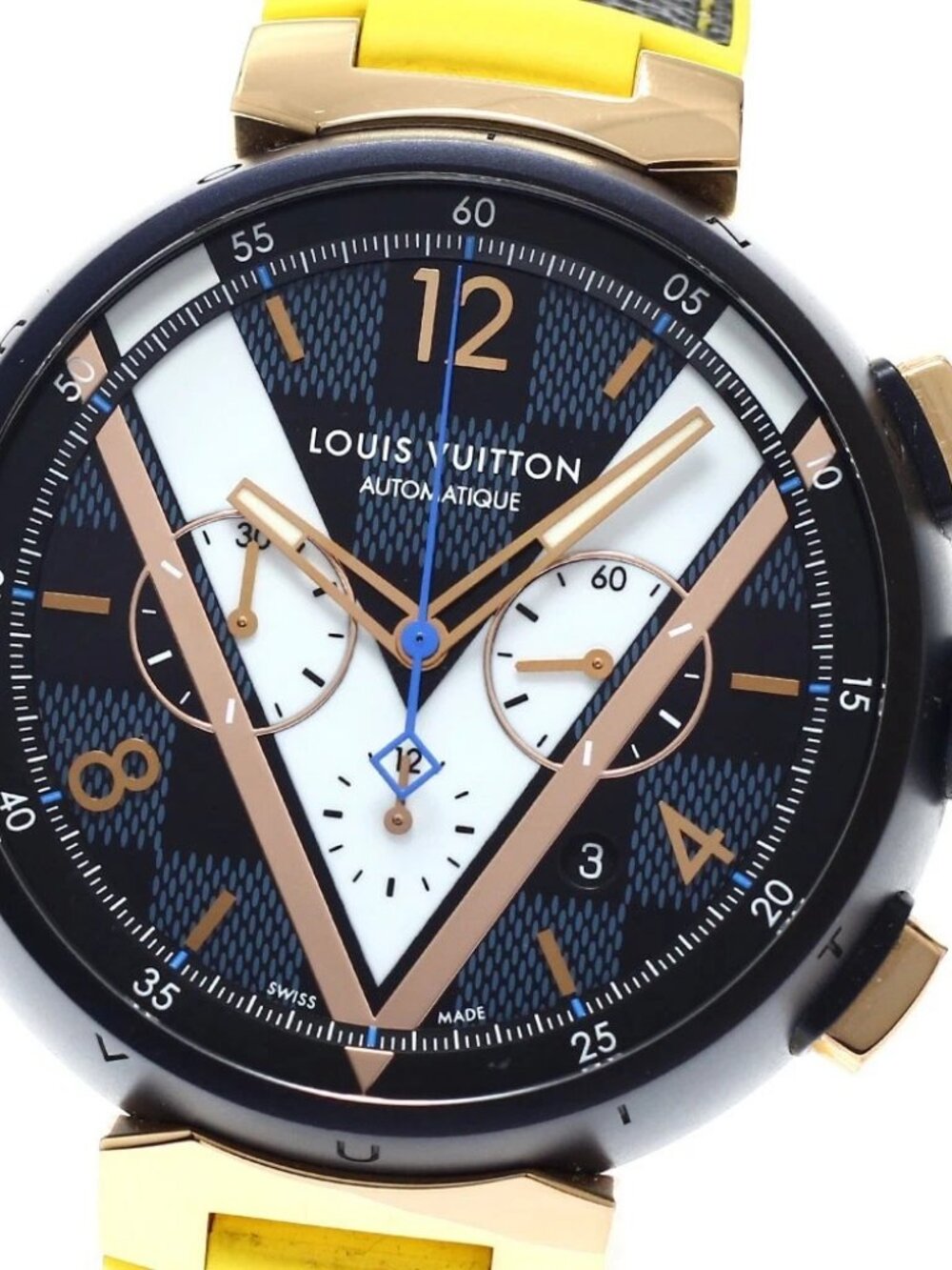 LOUIS VUITTON Tambour Damier Cobalt Automatic Men's Watch